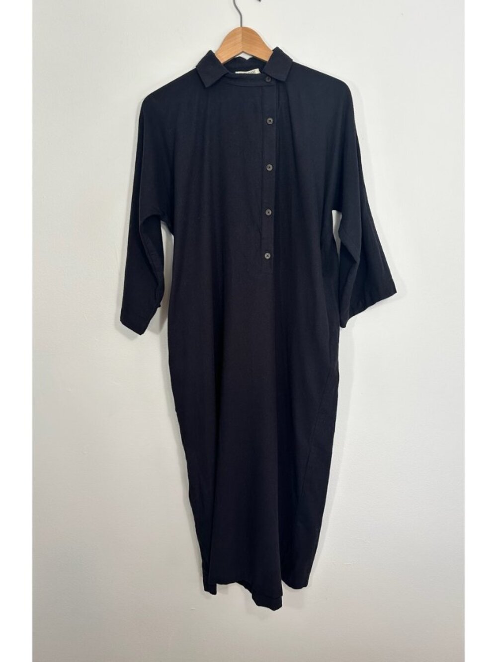 Black Crane Henry Dress Black Maxi NWT Sz S